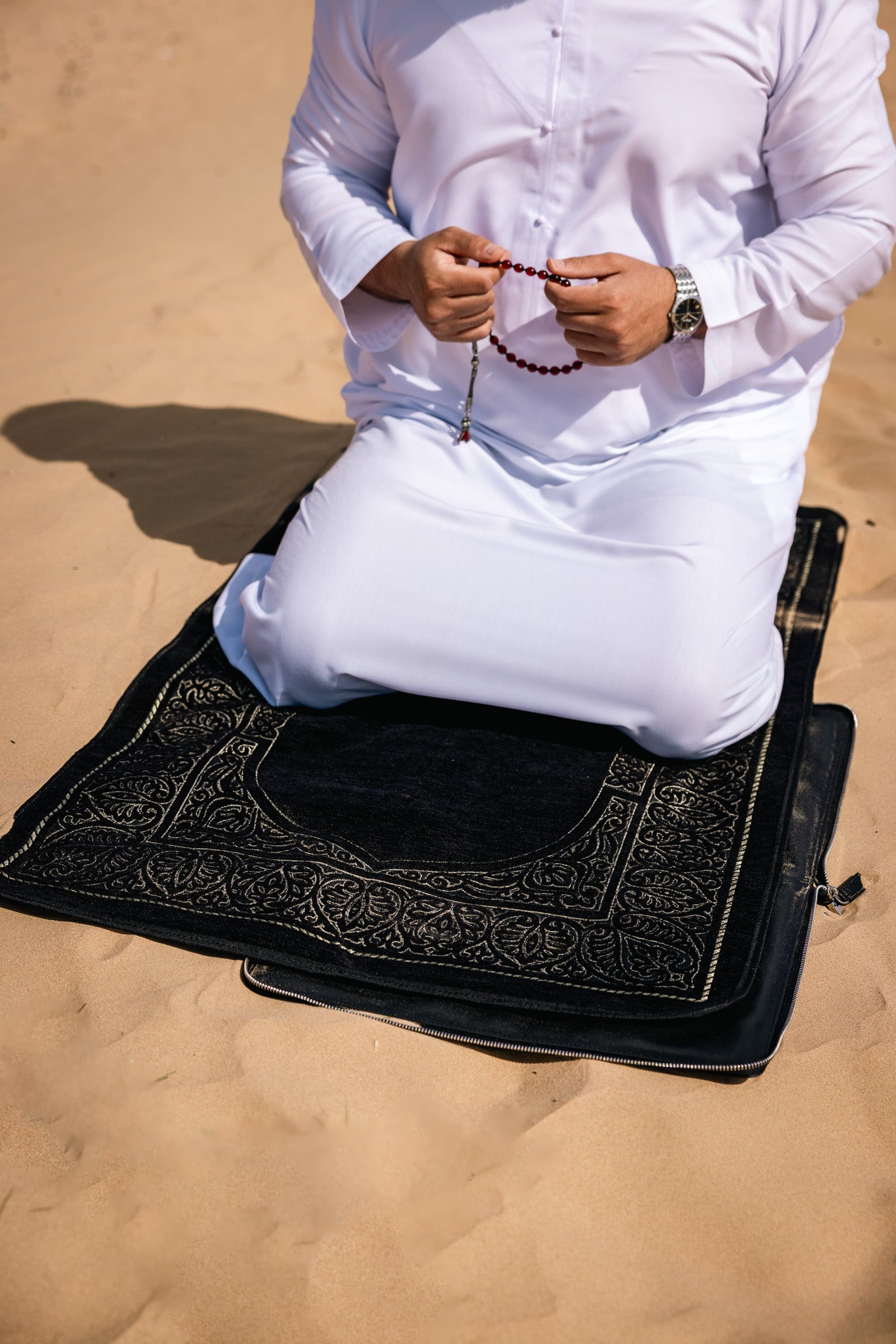 HANDCRAFTED LEATHER PRAYER RUG