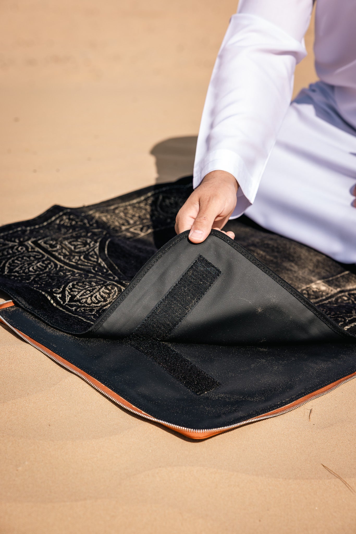 HANDCRAFTED LEATHER PRAYER RUG