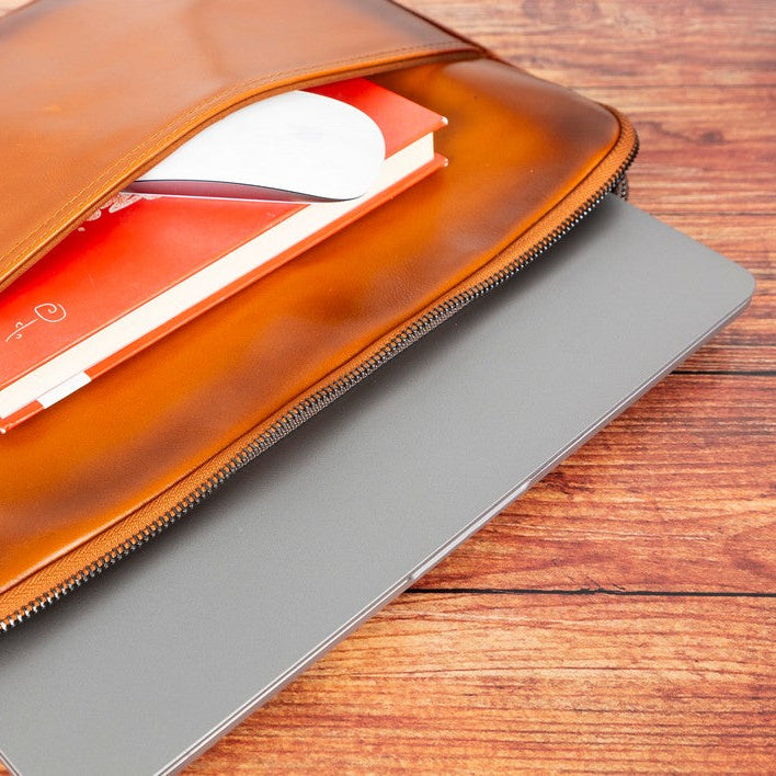 AWE Genuine Leather Sleeves Brown