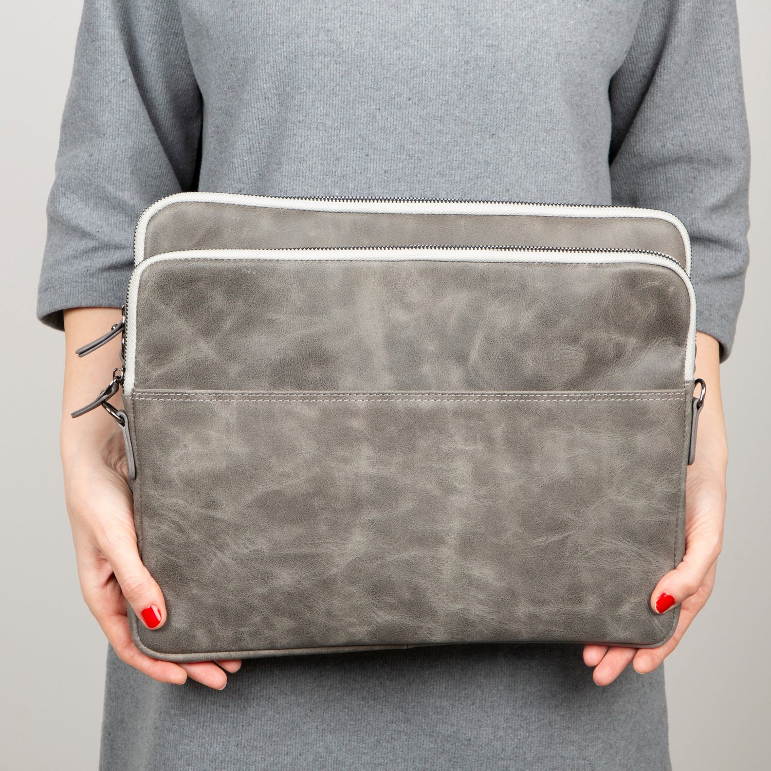 AWE Genuine Leather Sleeves Brown