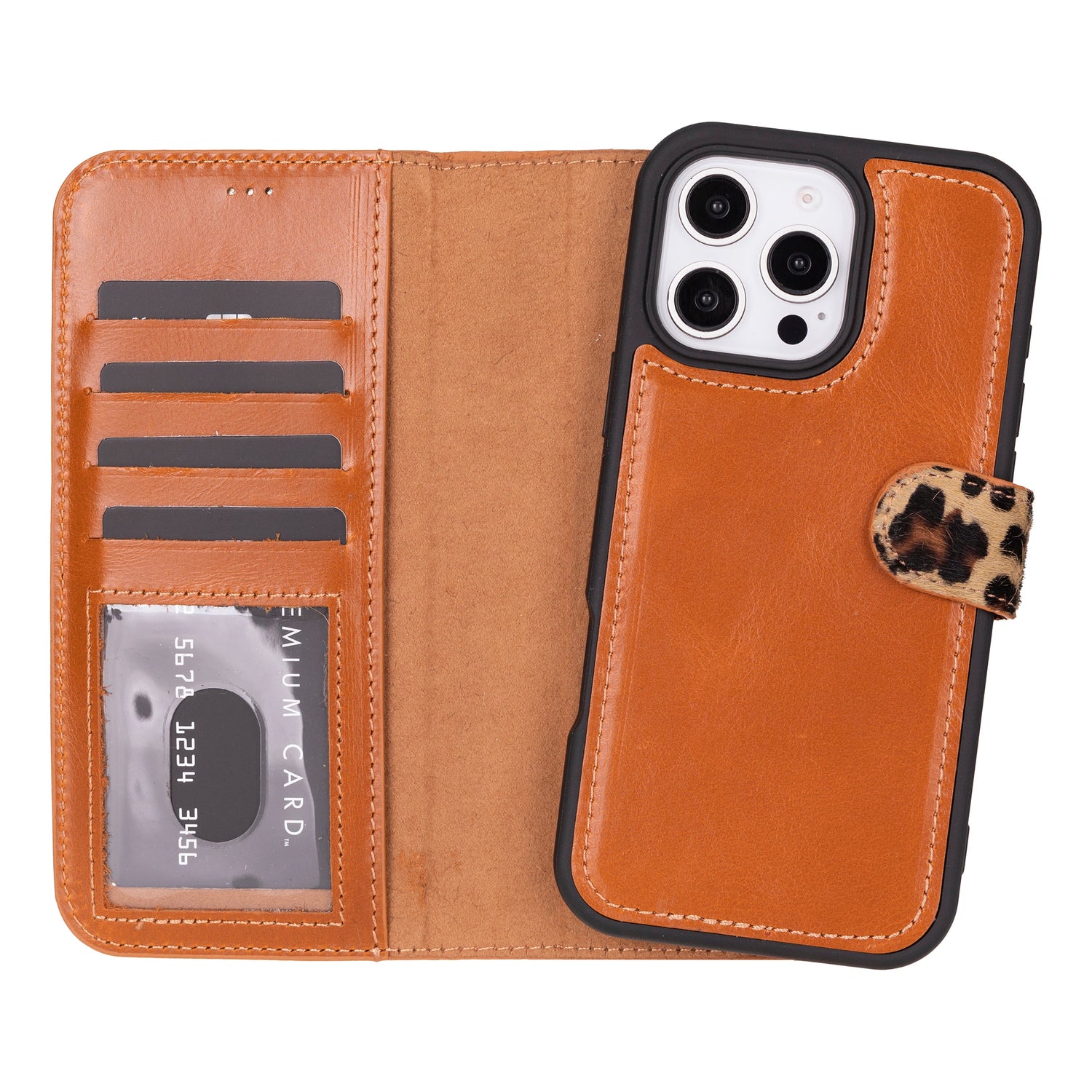 Magic iPhone 16 Pro Detachable Leather Wallet Case
