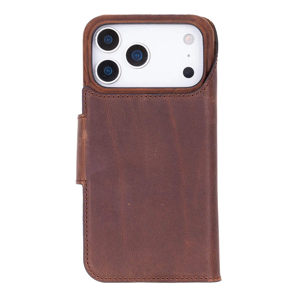 Elite Magic iPhone 17 Pro Leather Detachable Wallet Case