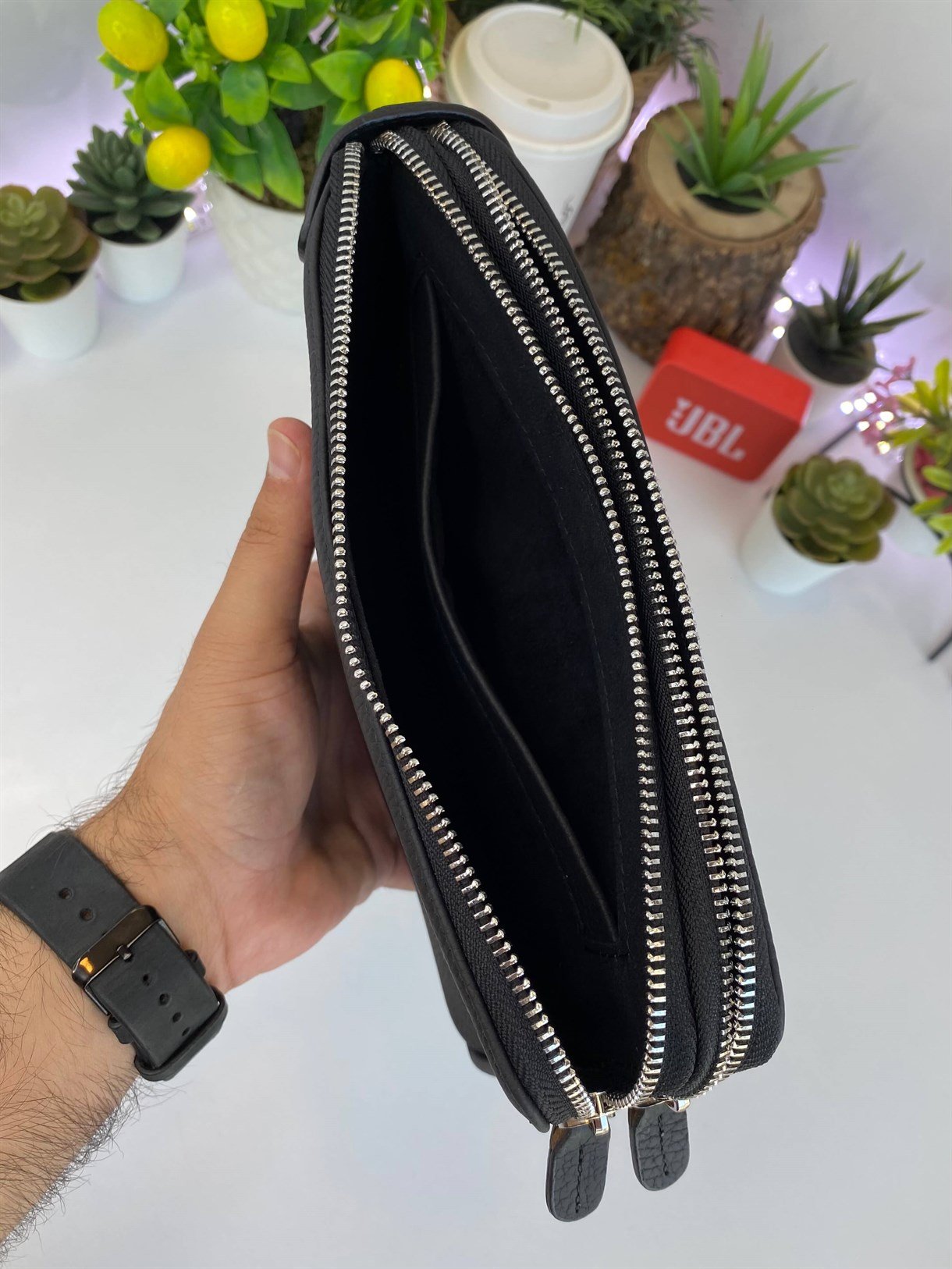 DUBLE ZIPPER HANDBAG