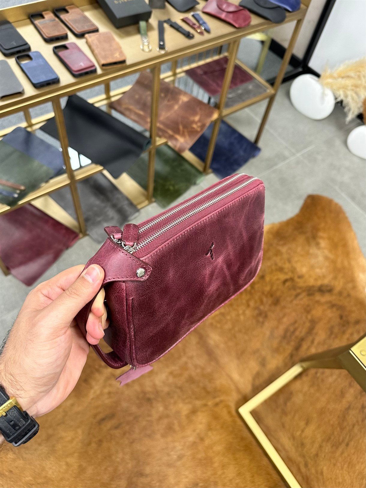 DUBLE ZIPPER HANDBAG