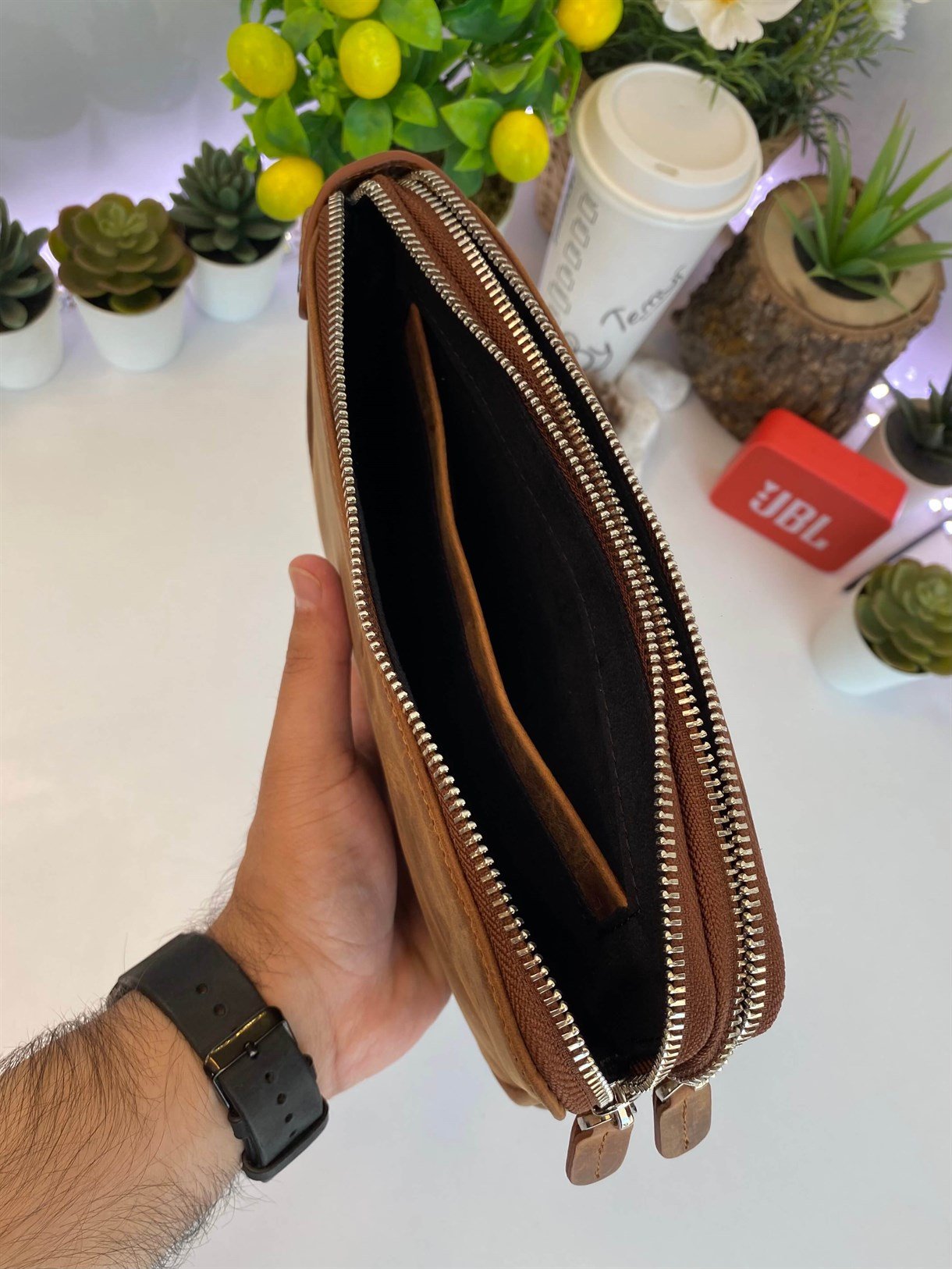 DUBLE ZIPPER HANDBAG