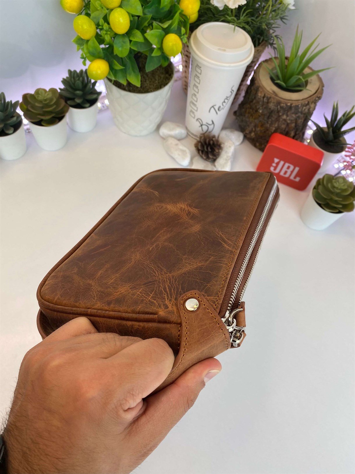 DUBLE ZIPPER HANDBAG