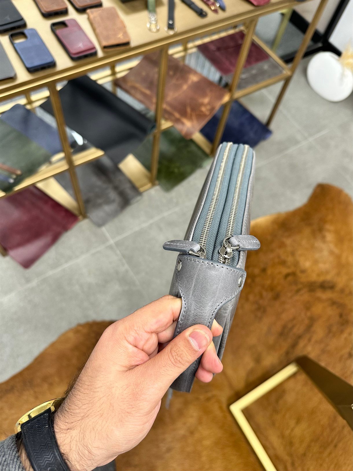 DUBLE ZIPPER HANDBAG