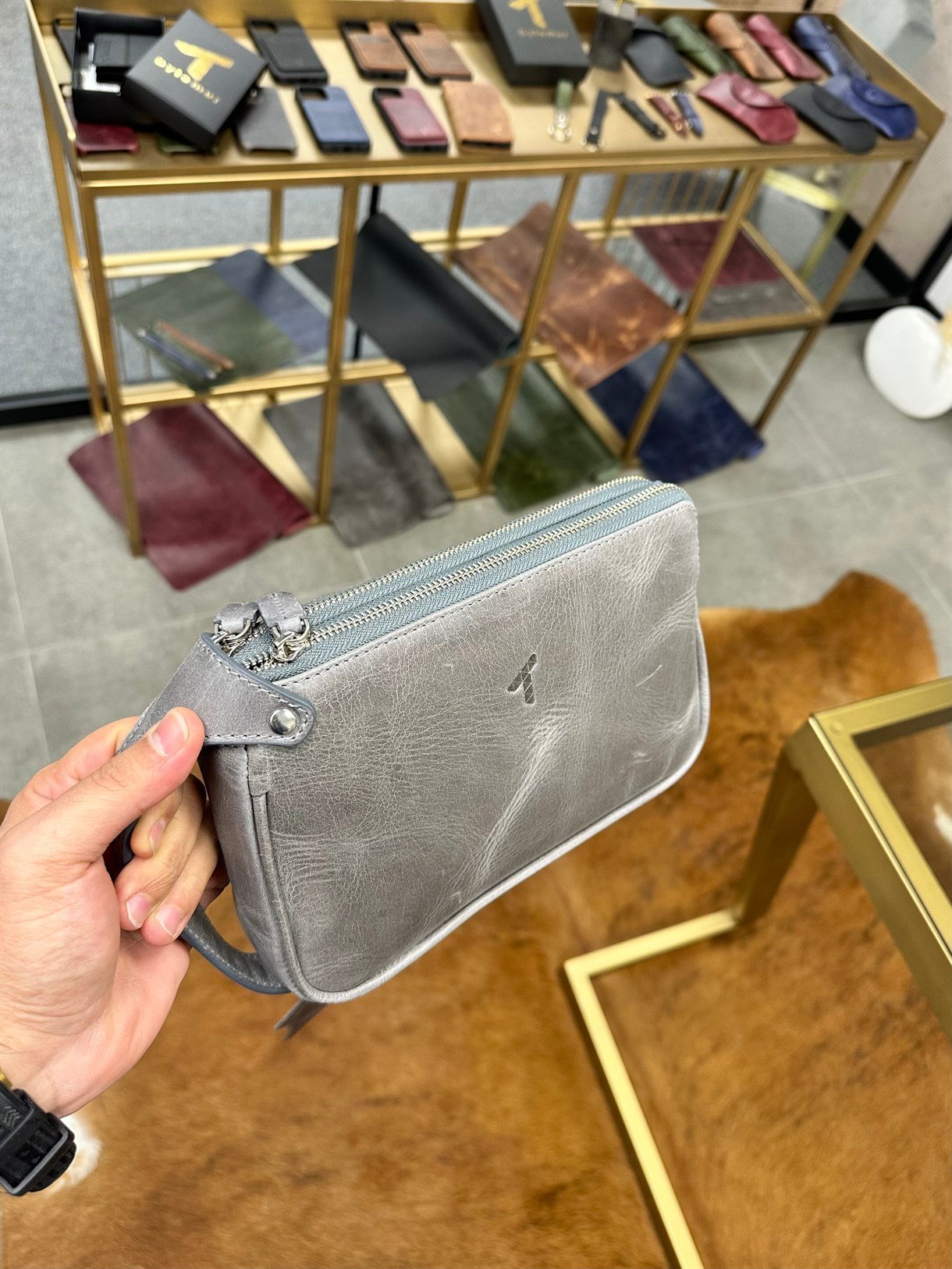 DUBLE ZIPPER HANDBAG