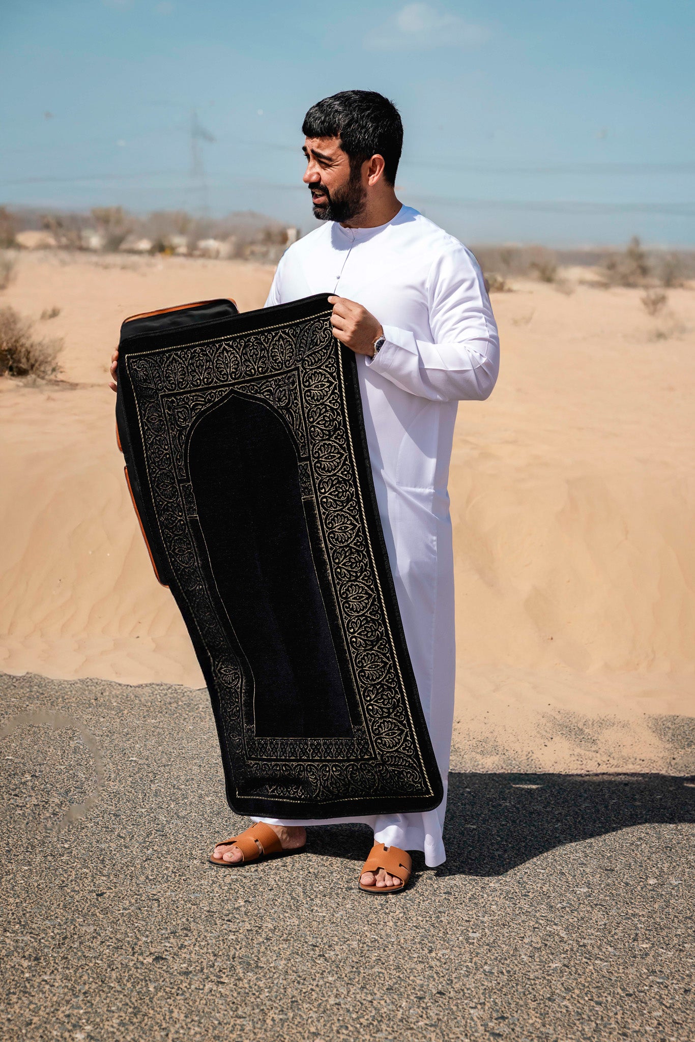 HANDCRAFTED LEATHER PRAYER RUG