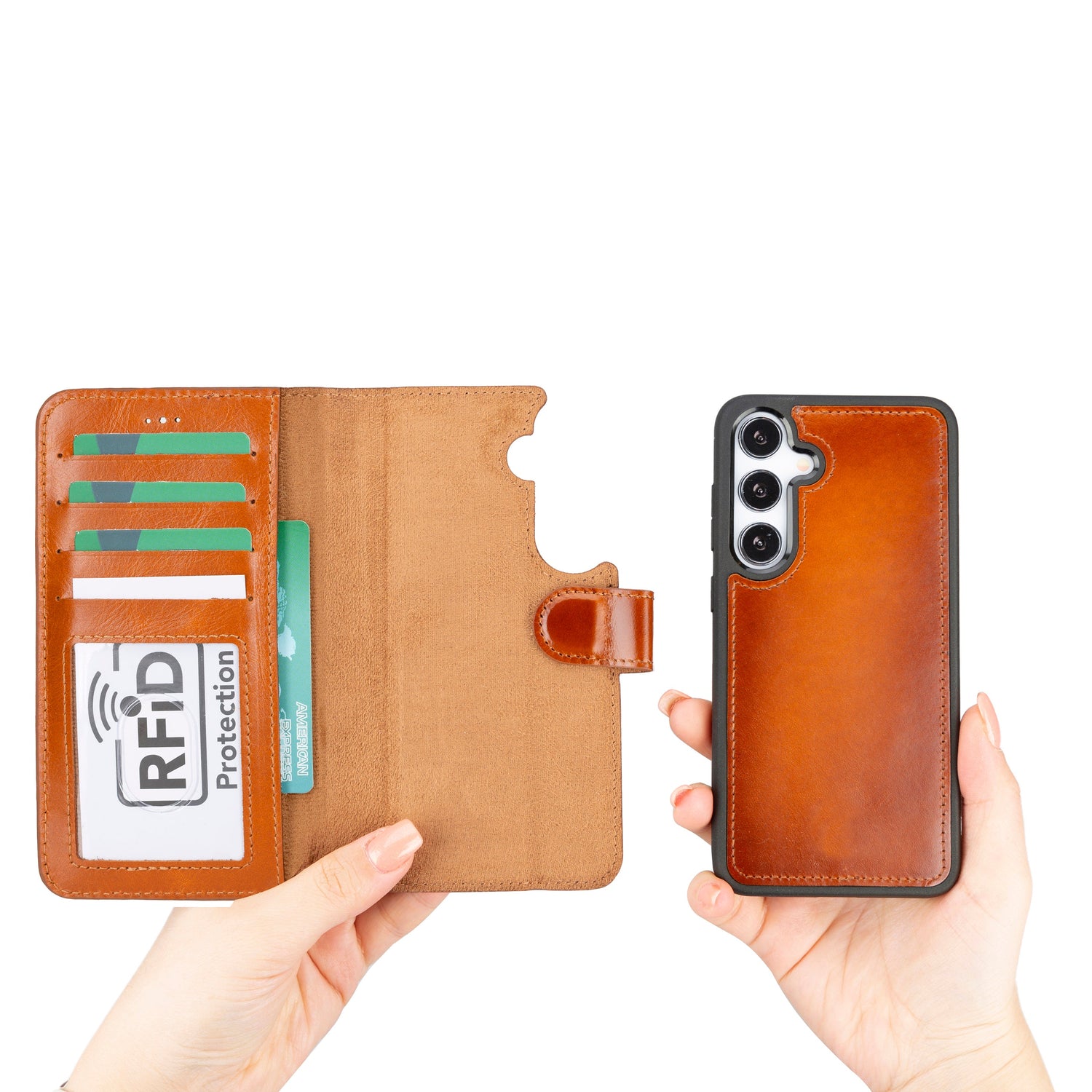 Magic Samsung Galaxy S24 Series Detachable Leather Wallet Case