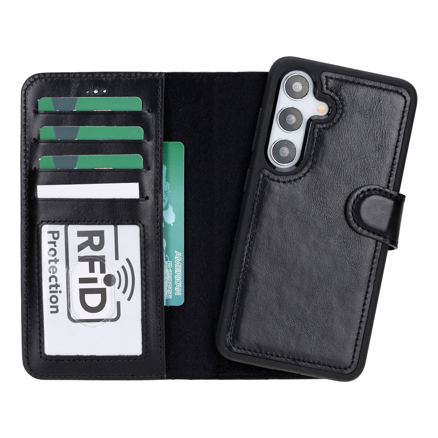 Magic Samsung Galaxy S24 Series Detachable Leather Wallet Case