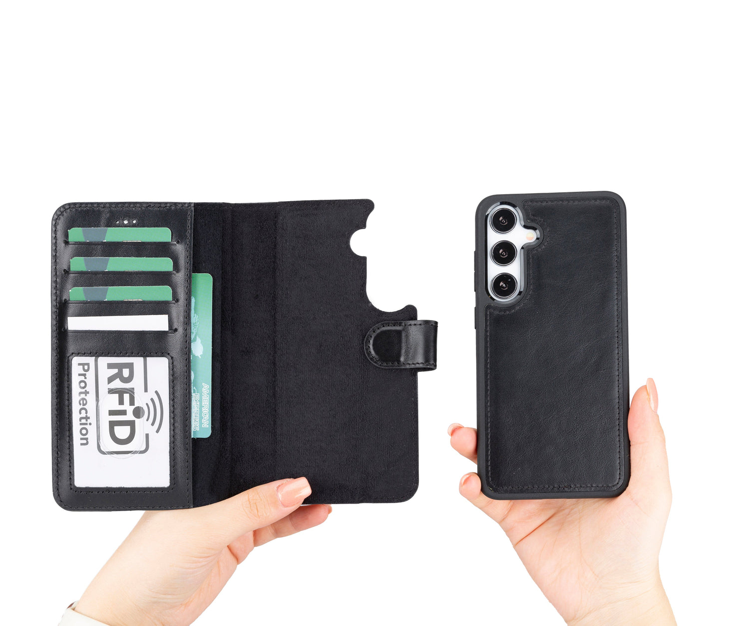 Magic Samsung Galaxy S24 Series Detachable Leather Wallet Case