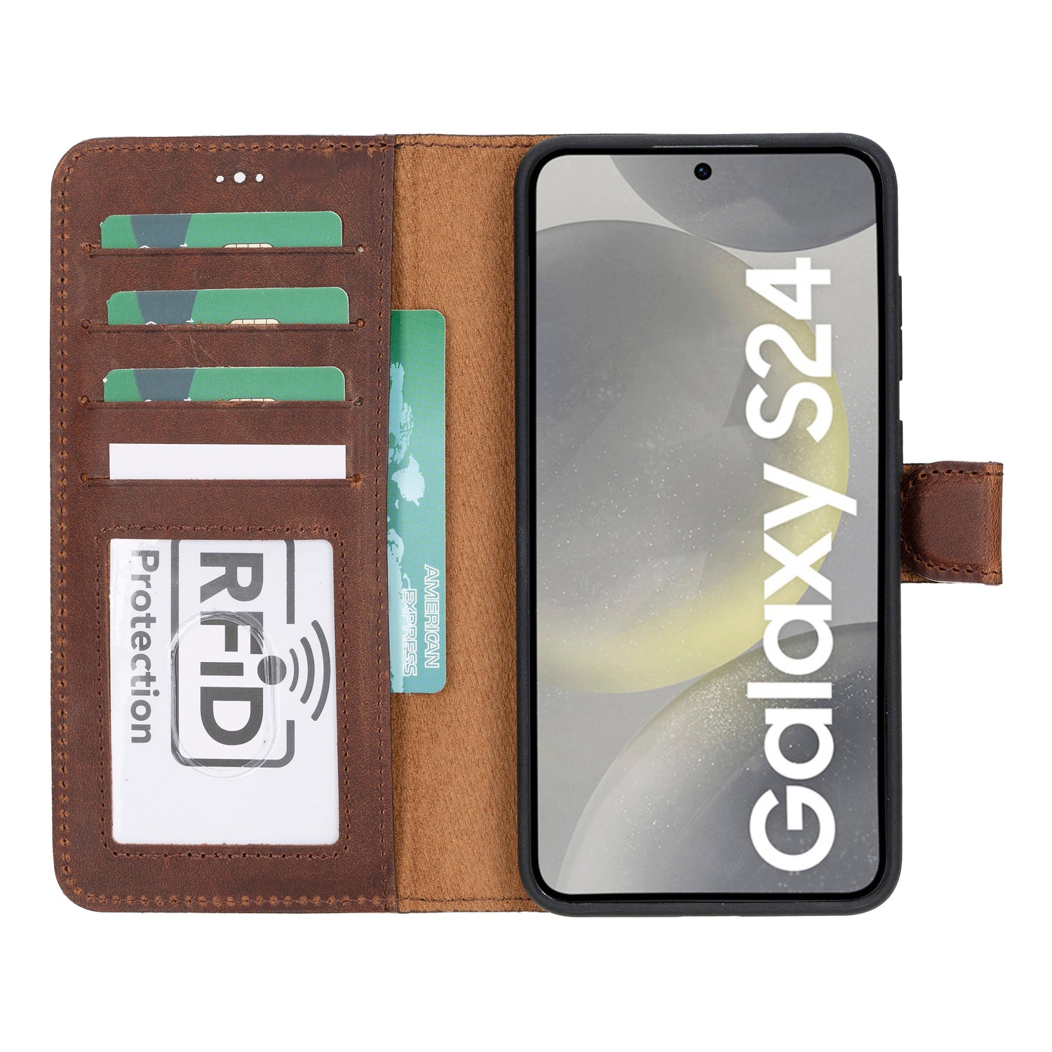 Magic Samsung Galaxy S24 Series Detachable Leather Wallet Case