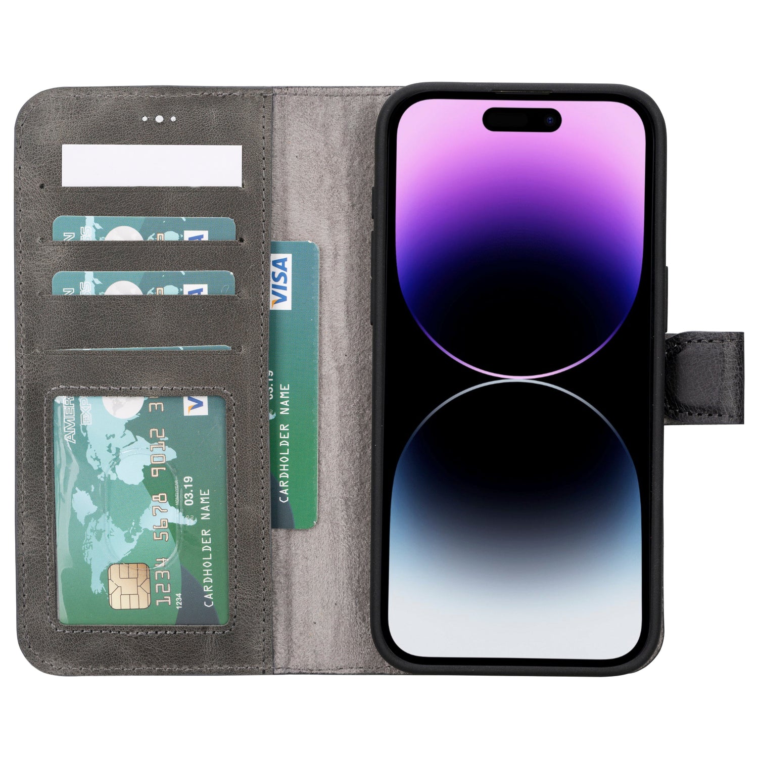 Magic iPhone 16 Pro Detachable Leather Wallet Case