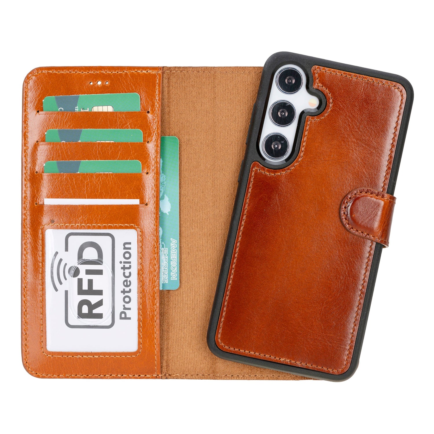 Magic Samsung Galaxy S24 Series Detachable Leather Wallet Case