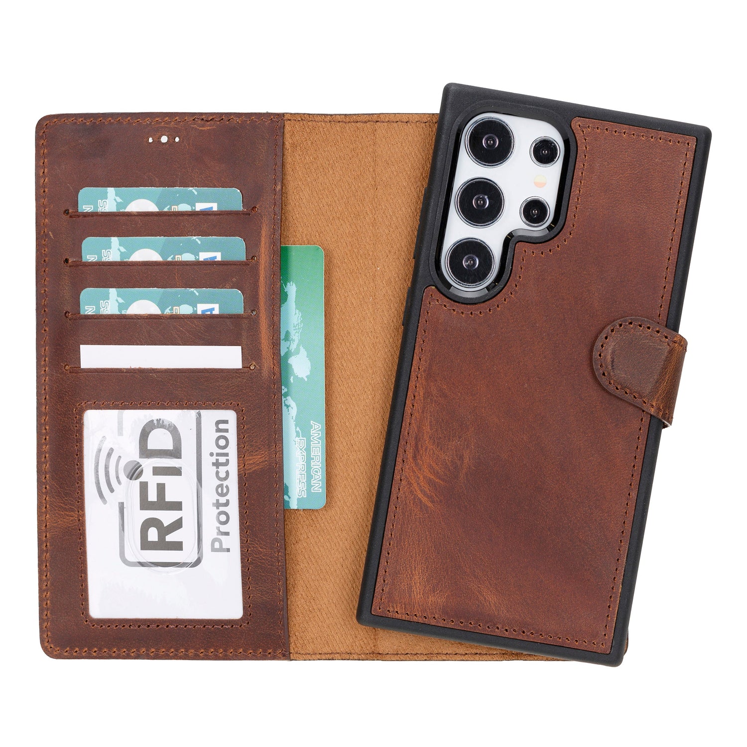 Magic Samsung Galaxy S24 Series Detachable Leather Wallet Case